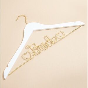 White and Gold Bride Hanger